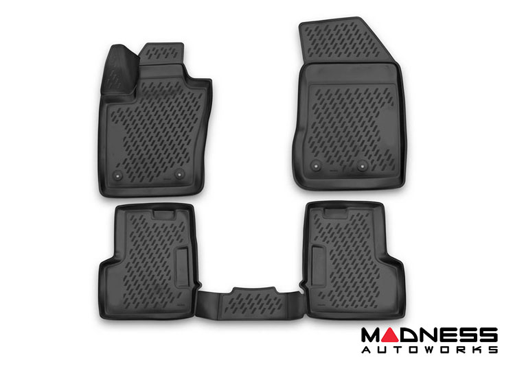 Jeep Renegade All Weather Floor Mats - Front & Rear - Rubber - Black 